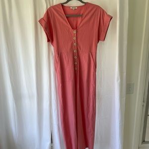Madewell Coral Jumpsuit size 0